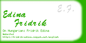 edina fridrik business card